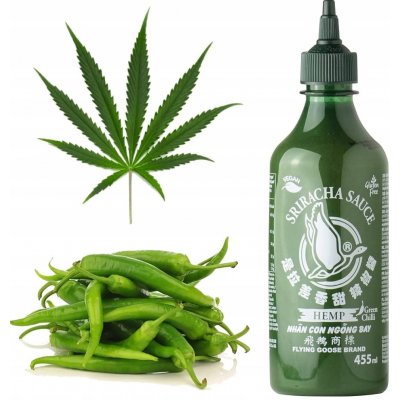 Flying goose chilli omáčka Sriracha zelená hemp 455 ml – Zboží Mobilmania