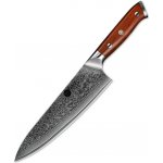Šéfkuchařský nůž z damaškové oceli NAIFU 8" o celkové délce 33,9 cm – Sleviste.cz