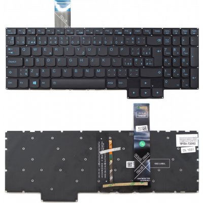 česká klávesnice Lenovo IdeaPad Gaming 3-15ACH 3-15ARH 3-15IMH - no frame, modrá/černá CZ/SK podsvit – Zboží Mobilmania