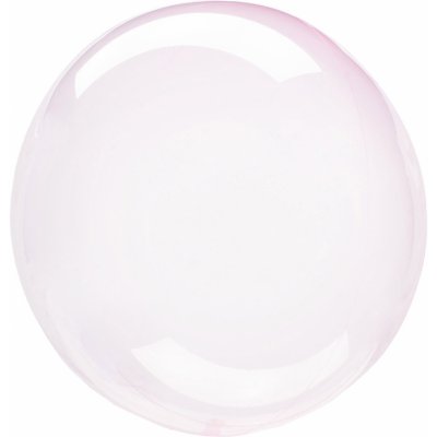 amscan Průhledný balón světle růžový 45 cm