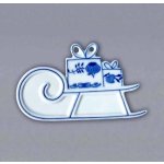 Cibulák vánoční ozdoba sáňky 9 cm originální cibulákový porcelán Dubí cibulový vzor 10659 – Hledejceny.cz