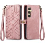 VSECHNONAMOBIL GEOM Peněženkové pouzdro pro Samsung Galaxy S25 5G růžové 100807 – Zboží Živě