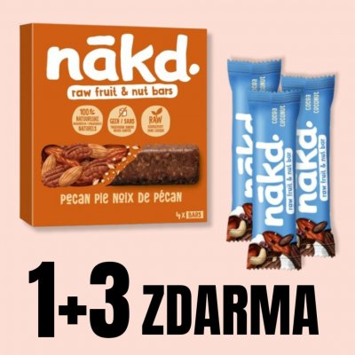 Nakd Pecan pie 4 x 35 g – Sleviste.cz