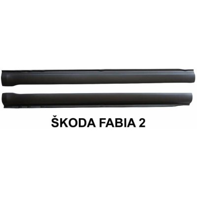 Plastové prahy Škoda Fabia 2 - 2007-2014 Jemný desén | Zboží Auto