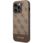 Pouzdro Guess 4G Stripe iPhone 14 Pro hnědé – Zboží Mobilmania