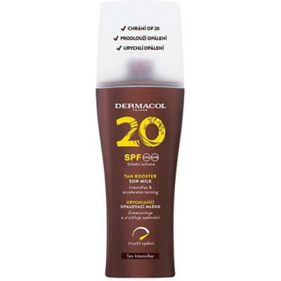 Dermacol Ochranné mléko pro urychlení opálení SPF 20 (Tan Booster) 200 ml – Zboží Mobilmania