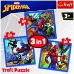 Trefl Spider-Man 3v1 20,36,50 dílků – Hledejceny.cz