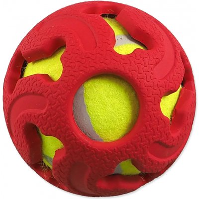 Dog Fantasy Míček gumový s tenisákem 7,5 cm – Hledejceny.cz