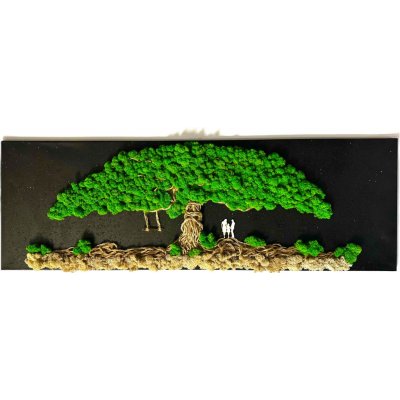 Mechový obraz – Strom rodiny Velikost: 50x70cm – Zbozi.Blesk.cz