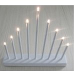 M.A.T. GROUP svícen vánoční 9 svíček LED,teplá BÍ,kov.,26x31x5,5cm,2xtuž.AA baterie – Hledejceny.cz