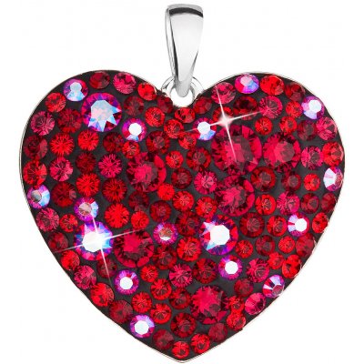 Evolution Group CZ Stříbrný přívěsek s krystaly Swarovski červené 34243.3 cherry