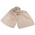 Letní šátek šála s ozdobným lemem 1 béžová světlá – Zboží Mobilmania