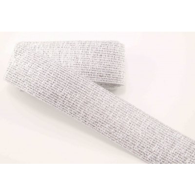 Ozdobná pruženka - bílo stříbrná - šířka 3 cm – Zbozi.Blesk.cz