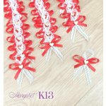 Krajkové svatební vývazky K13 (Red) – Sleviste.cz