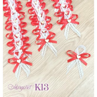 Krajkové svatební vývazky K13 (Red) – Sleviste.cz