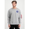 Pánský rolák Alpha Industries mikina Space Shuttle Sweater grey heather