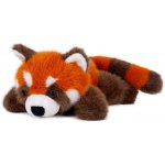 Teddies Panda červená ležící plyš 17x37cm 0m+ – Sleviste.cz
