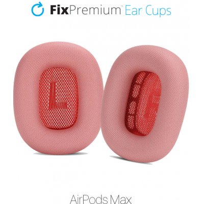 FixPremium náhradní náušníky pro Apple AirPods Max (Eco-Leather) červená – Zboží Živě