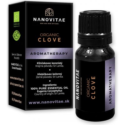Nanovitae Hřebíček esenciální olej Organic quality 10 ml – Hledejceny.cz