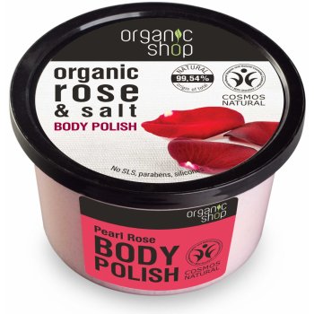 Organic Shop tělový peeling Růžové perly 250 ml