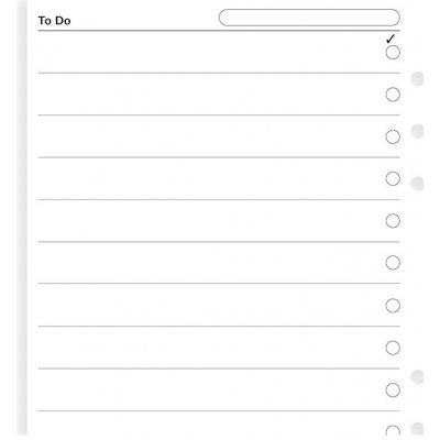 Filofax 342211 Seznam úkolů, náhradní náplň Diář A5 – Zbozi.Blesk.cz