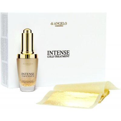 DiAngelo Cosmetics Intense Gold Treatment luxusní zlatá péče zlatého séra + 30 plátků zlata 30 ml – Zboží Mobilmania