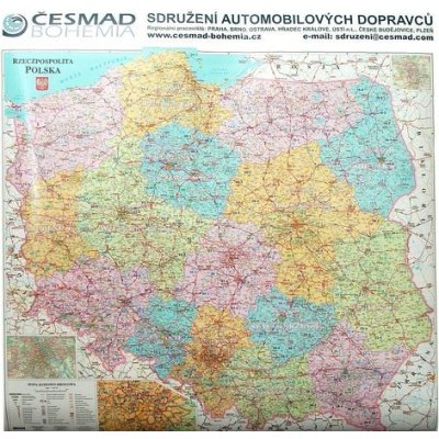 Nástěnná mapa - Polsko – Zbozi.Blesk.cz