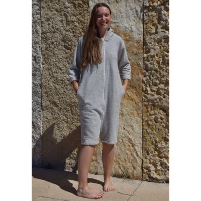 Overal Froté Světle šedý – Zboží Dáma