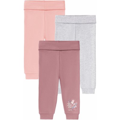 LUPILU Dívčí kalhoty Jogger BIO 3 kusy světle růžová šedá růžová – Zboží Mobilmania