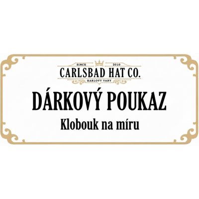 Carlsbad Hat dárkový poukaz, workshop Hat Lab, klobouk na míru – Hledejceny.cz