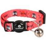 Flamingo obojek nylon zdobený pro koťata Simba 10 mm x 15 - 22 cm s rolničkou – Zboží Dáma