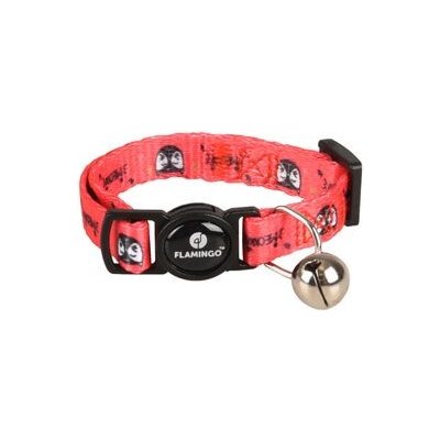 Flamingo obojek nylon zdobený pro koťata Simba 10 mm x 15 - 22 cm s rolničkou – Zboží Dáma
