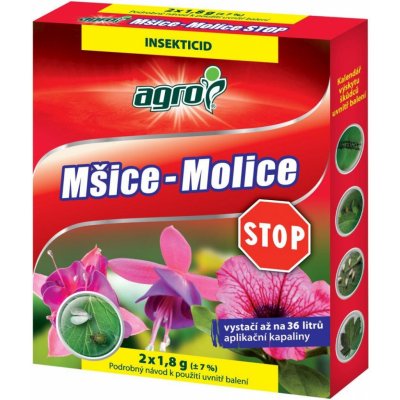 Agro Insekicid Stop mšice-molice krabička 2 x 1, 8 g – Zboží Mobilmania