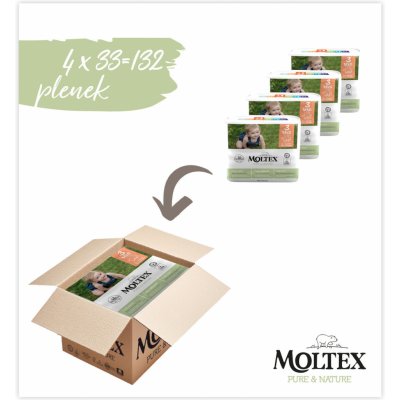 MOLTEX Pure & Nature Midi 4-9 kg 4 x 33 ks – Zboží Mobilmania