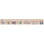 Metrie Didakt-M07 Dřevěné pravítko s potiskem Německá zájmena 25 cm – Zboží Živě