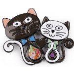 Stoklasa Brož kočka 1 ks 4 hnědá tmavá – Zboží Dáma