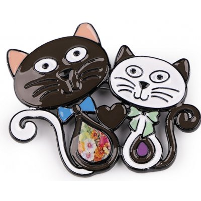 Stoklasa Brož kočka 1 ks 4 hnědá tmavá – Zboží Dáma