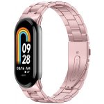 Xiaomi Mi Smart Band 8/9/10 náhradní náramek/řemínek - BO chirurgická ocel Rose zlatá MBSCZ-8BOCH04 – Zboží Živě