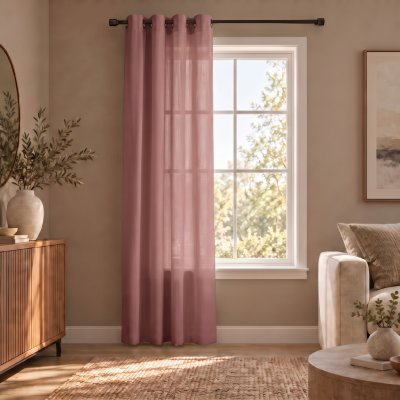 MyBestHome GOLD Dekorační závěs EASY TOP tmavě růžový s kroužky 140x250 cm – Hledejceny.cz