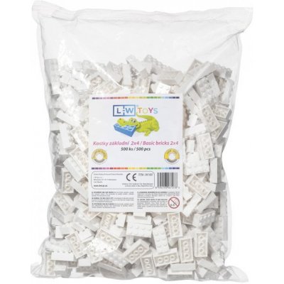 L-W Toys Stavebnice pro děti základní kostky 2x4 500 ks – Zbozi.Blesk.cz