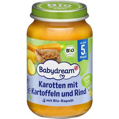 Babydream BIO s mrkví, bramborem a hovězím masem 190 g – Zboží Mobilmania