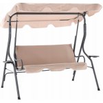 Pro-Tech shop KRE0735 Zahradní houpačka - tmavobéžová, bez polštářů a s držáky na nápoje 62251 – Zboží Mobilmania