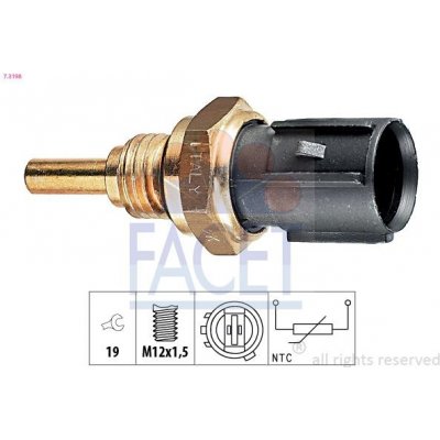 Snímač, teplota oleje FACET 7.3198 – Zboží Mobilmania