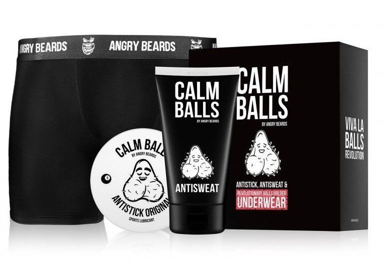 Angry Beards Antistick, Antisweat & Revolutionary Balls Holder Underwear  coffret para homens