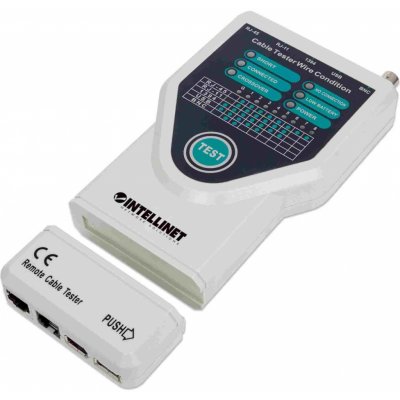 Intellinet Cable Tester, 5-in-1, RJ45, RJ11, USB, Firewire, BNC 780094 – Zboží Mobilmania