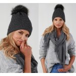 Fashionweek dámská zimní čepice s bambulí Jenot ZIZI-P15 grafitová – Hledejceny.cz
