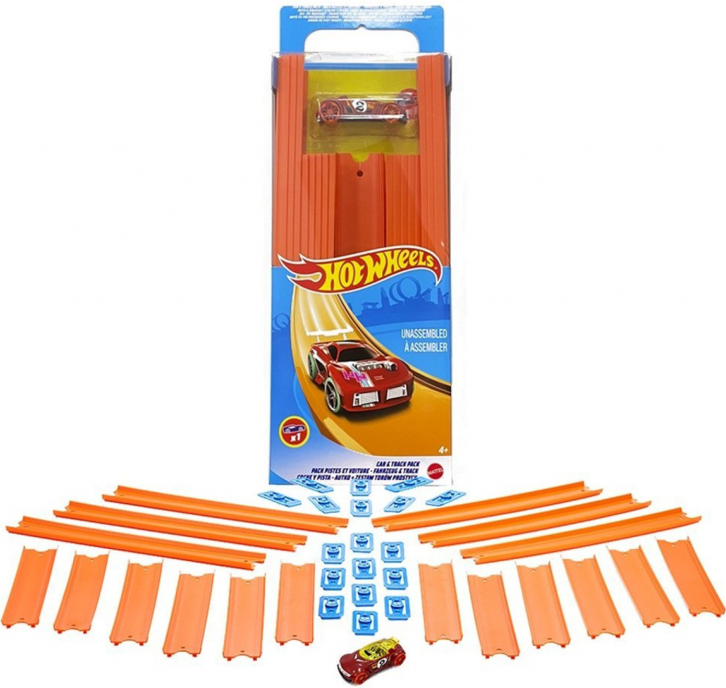 Mattel Hot Weels Track Builder DLOUHÁ DRÁHA S ANGLIČÁKEM