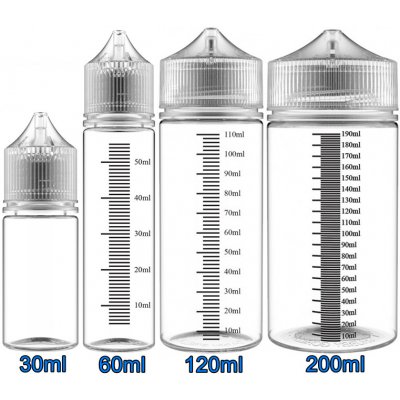 Microcig Prázdná lahvička Chubby Gorilla s ryskou čirá 60ml