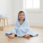 New Baby Dětská froté osuška s kapucí 100x100 cm blue – Zboží Dáma