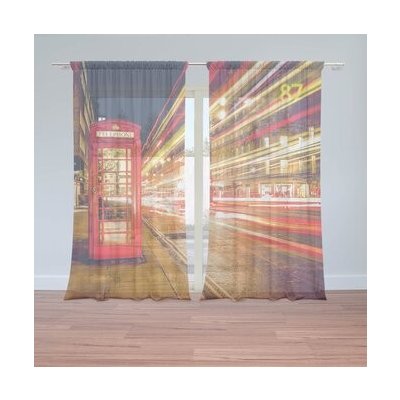 Sablio Záclony Noční Londýn: 2ks 150x250cm – Hledejceny.cz